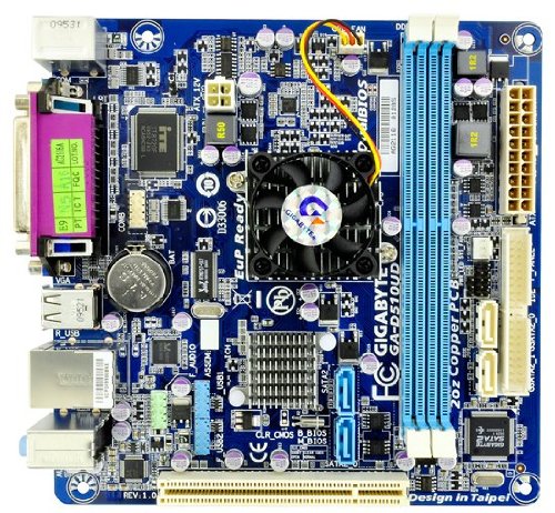 【中古】GIGABYTE INTEL NM10 手当て積み上げる お母さんゲーム盤 GA-D510UD