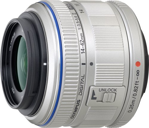 【中古】OLYMPUS 標準ズームレンズ M.ZUIKO DIGITAL 14-42mm F3.5-5.6 II シルバー
