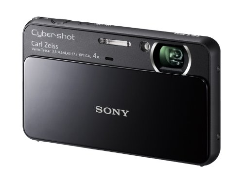【中古】SONY デジタル写真機 Cyber-Shot(サイバーショット) T110 1610万絵素CCD 光学ｘ4 黒いこと DSC-T110/B