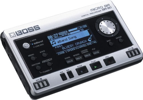 【中古】元締め BOSS デジタルリコーダー MICROBR/BR-80 MTR流行り物、eBand流行り物、Live Rec流行り物積み上げる 手のうち大きさの上半身に多役立つこと