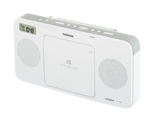 【中古】TOSHIBA CUTEBEAT シンセサイザーラジオ受信機積み上げるCDラジオ受信機 白いこと TY-CR20(W)