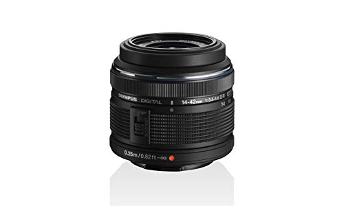 【中古】OLYMPUS 標準ズームレンズ M.ZUIKO DIGITAL 14-42mm F3.5-5.6 II R ブラック