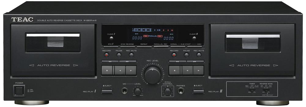 【中古】TEAC テープ甲板 ダブルオートリバース しろがね色 W-890R-S