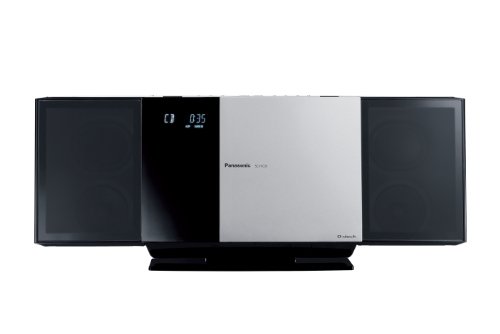 【中古】Panasonic コンパクトステレオシステム しろがね色 SC-HC35-S