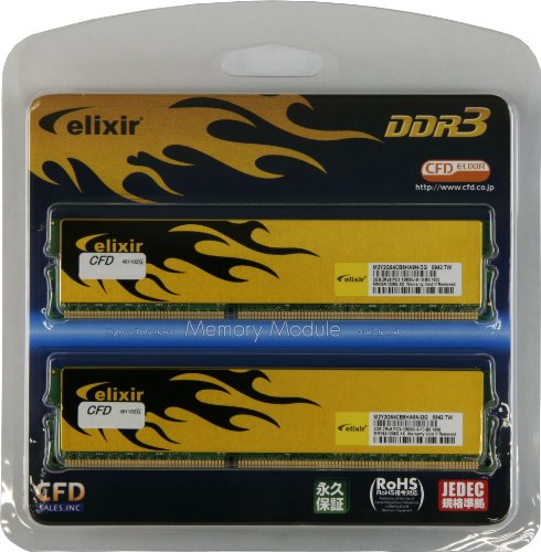 【中古】シー・エフ・デー販売 DDR3デスクトップ用240pin DIMM(ヒートシンク搭載)2枚