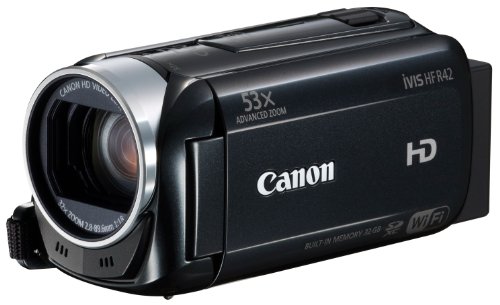 【中古】Canon デジタルテレビカメラ iVIS HF R42 光学32倍望遠レンズ 内蔵32GB記憶装置 黒いこと IVISHFR42BK
