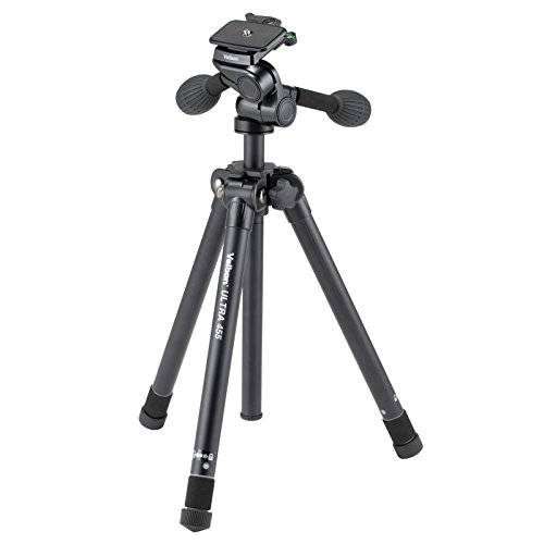 【中古】Velbon 三脚架 ULTRA 455 5段 ウルトラ鍵を掛ける 脚径24粍 小型 3Way雲台 DIN判定基準クイックシュー相応う 軽銀脚 412584