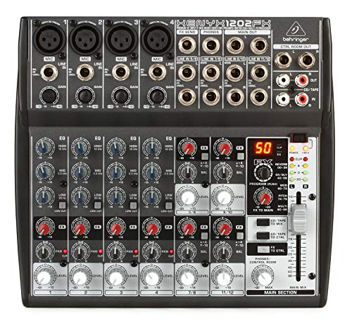 【中古】ベリンガー アナログミキサー 12チャンネル エフェクト搭載 XENYX 1202FX ブラック