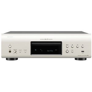 【中古】Denon CD/SACD電気蓄音機 ハイレゾ音源相応う 割り増し金しろがね色 DCD-1500RE-SP