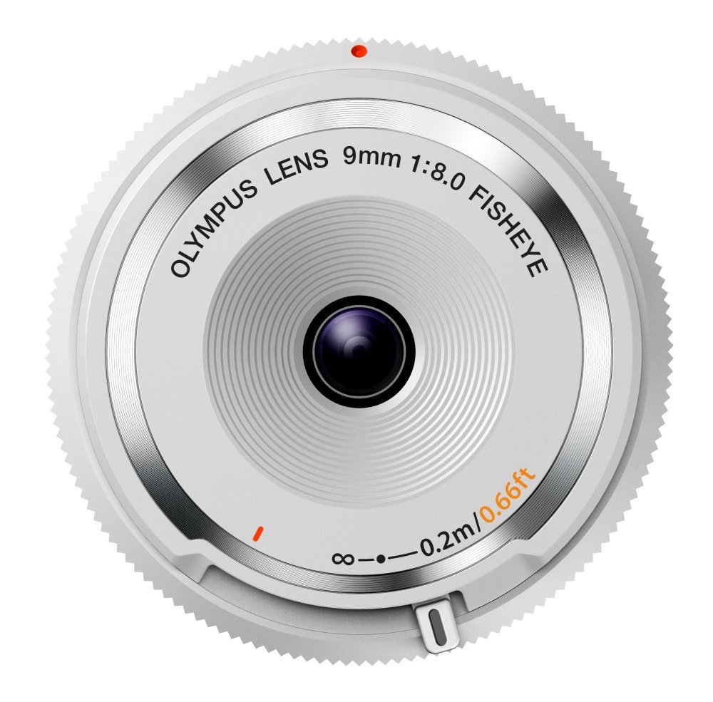 【中古】OLYMPUS ミラーレス一眼 9mm f8 フィッシュアイ ボディキャップレンズ ホワイト BCL-0980 WHT
