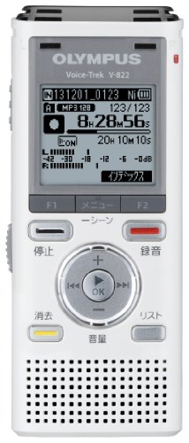 【中古】OLYMPUS 集積回路リコーダー VoiceTrek 4GB 直線的PCM相応う MicroSD相応う WHT 白いこと V-822