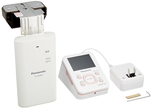 【中古】Panasonic ワイヤレスドアモニター ドアモニ サクラ色 ワイヤレスドアカメラ+管する親機 各1台書き割り VL-SDM110-P