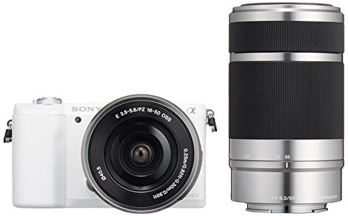 【中古】SONY(ソニー) ミラーレス一眼 α5100 ダブルズームキット E PZ 16-50mm F3.5-5.6 OSS + E 55-210mm F4.5-6.3 OSS ホワイト ILCE-5100Y