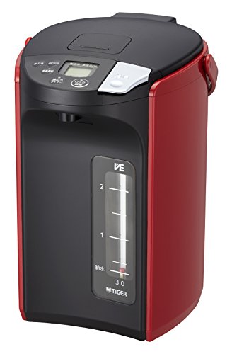 【中古】タイガー魔法瓶(TIGER) 電気ポット 蒸気レスVE電気 まほうびん とく子さん 2.2L レッド PIP-A220-R
