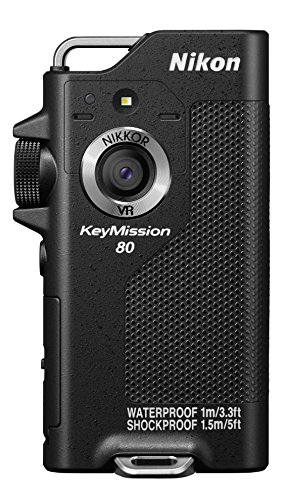 【中古】Nikon 雨合羽ウェアラブルカメラ KeyMission 80 BK 黒いこと その他-TV・オーディオ・カメラ
