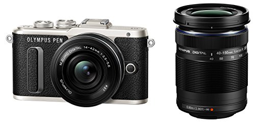 【中古】OLYMPUS 鏡鑑受け答え一眼 E-PL8 EZ ダブルズームキット 黒いこと