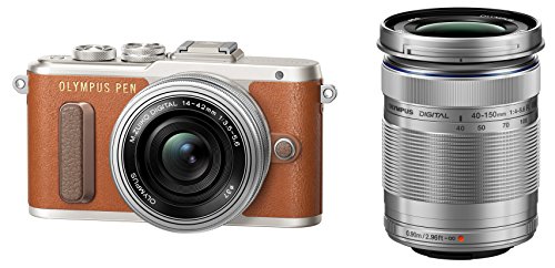 【中古】OLYMPUS 銀鏡受け答え一眼 E-PL8 EZ ダブルズームキット 赤銅色