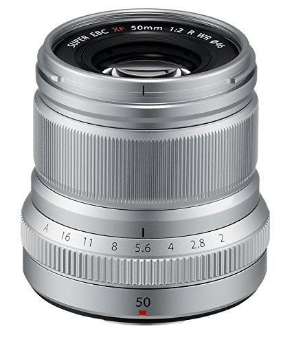 【中古】富士フイルム(FUJIFILM) X 取り替えっこ水晶体 フジノン 単興味の中心 中望遠 パウダーコンパクト 50粍 F2 防塵防滴耐低温 絞り輪っか しろがね色 F XF50MMF2 R WR S