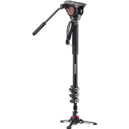 【中古】マンフロット(Manfrotto) 一脚 XPROフルードビデオ一脚 フルード雲台MVH500AH好いかげんに品属する 軽銀 MVMXPRO500