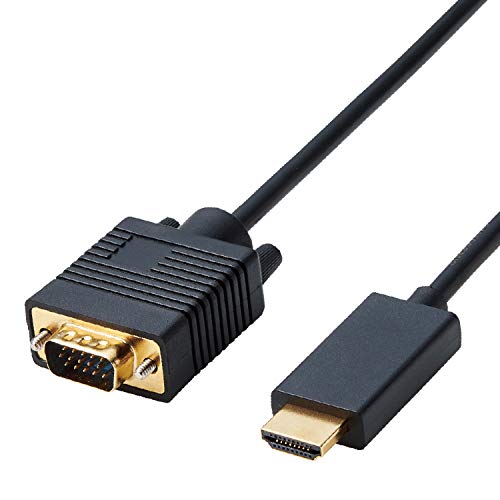 【中古】エレコム(ELECOM) 取り替えっこ有線テレビ HDMI VGA 1.0m 黒いこと CAC-HDMIVGA10BK