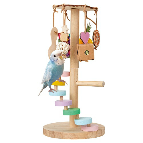 楽天市場】送料無料 | インコのおもちゃ レインボー ヤシの葉トンネル