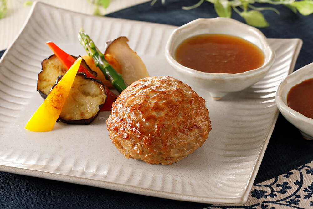 【期間限定 ポイント還元中】 送料無料 東京 「なだ万」 和風ハンバーグ 和風ハンバーグ135g×5、和風デミグラスソース50g×3、おろしぽん酢ソース50g×2
