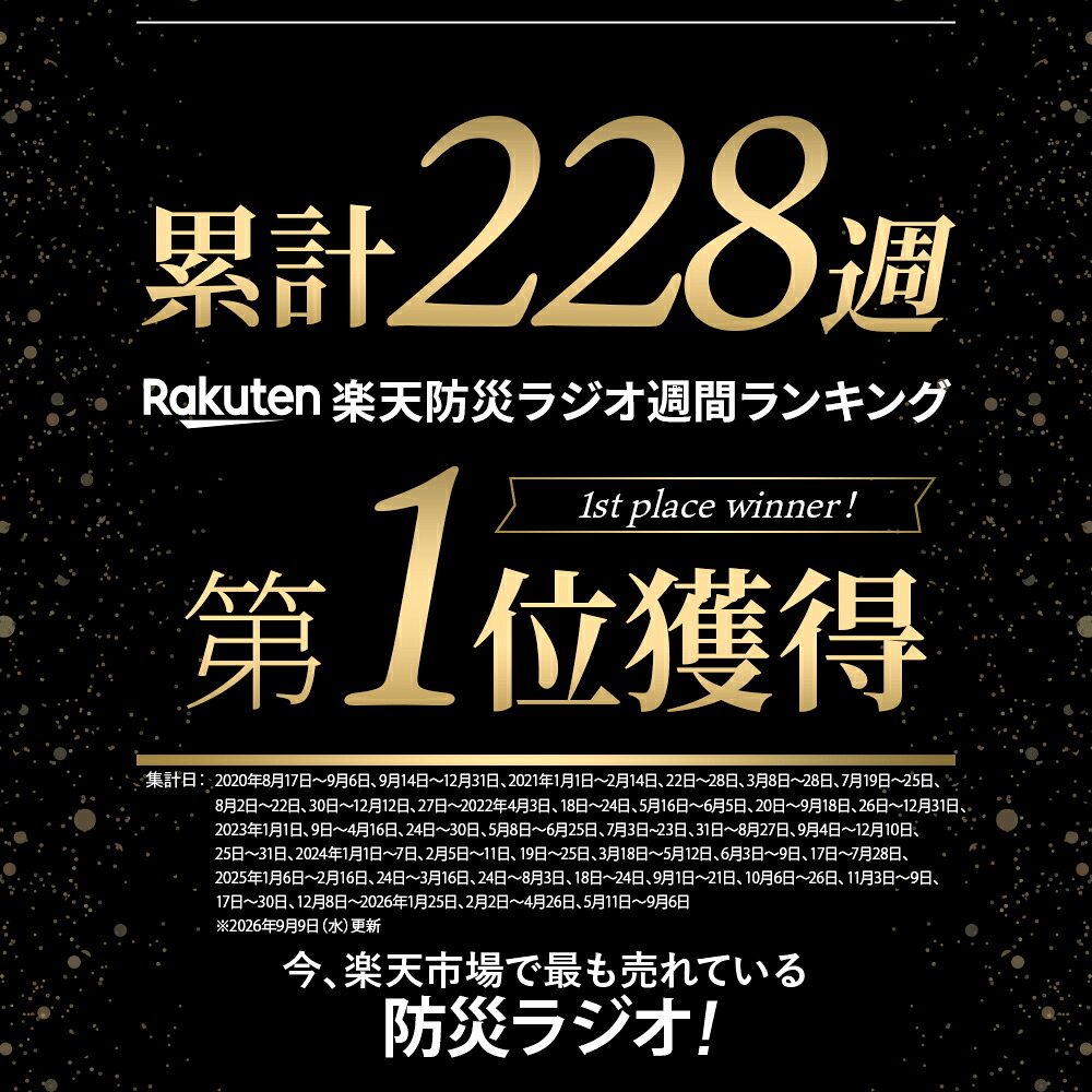 多機能防災ラジオ 5800mAh(防災士監修・ワイドFM対応)(2枚目)