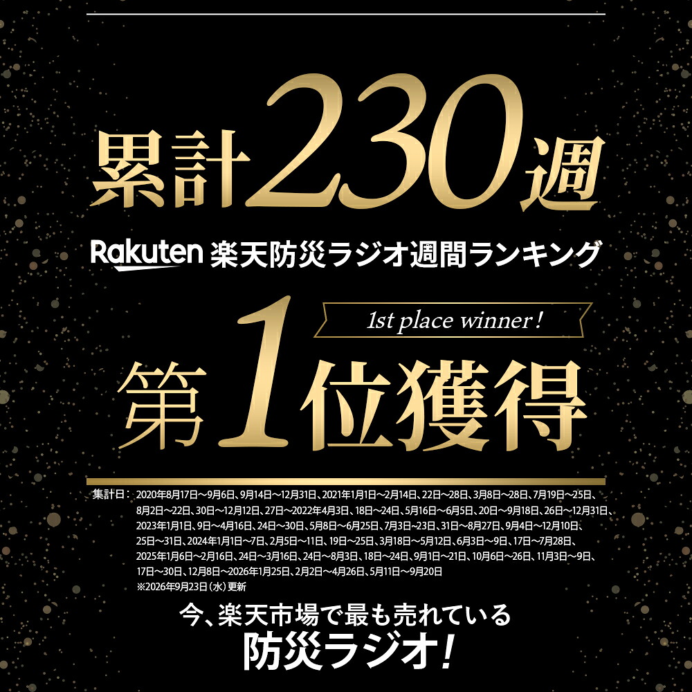 多機能防災ラジオ 5800mAh（防災士監修・ワイドFM対応）（3枚目）