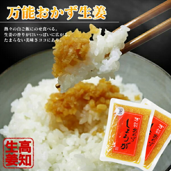 楽天市場 メール便で送料無料 生姜 高知県産生姜使用 食べる生姜 おかず生姜 その他いろんな料理に使えて便利 万能おかず生姜 おかずしょうが 4袋セット 代引きの場合 別途送料必要です 珍味堂 ひろめ店
