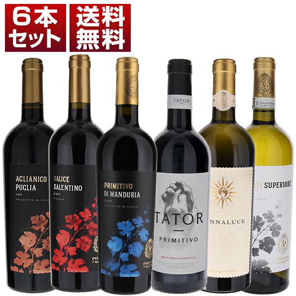 【送料無料】リピーター様続出 大人気生産者 ポッジョ レ ヴォルピ コストパフォーマンス 赤白 6本セット ワインセット 赤白 (750ml×6) イタリア 濃厚 母の日