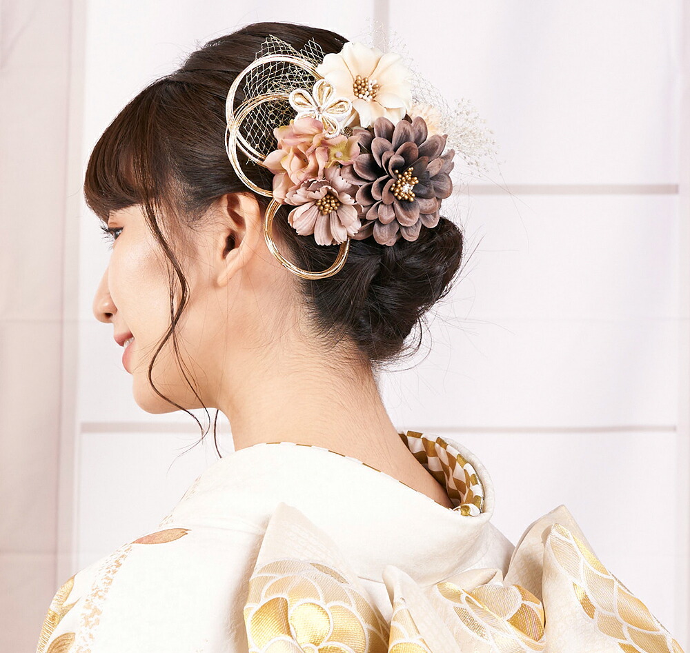 髪飾り 取り寄せ商品 レディース 女物 Watmosphere レディース ヘアアクセサリー Uピン コーム 金 ゴールド 花 フラワー 成人式 卒業式 着付用 和装小物 日本製 着物 結婚式 入学式 振袖 訪問着 フォーマル 袴 シルバーミス ミセス 10代 20代 30代 40代 50代[tss]｜浴衣 七五三 安売り天国とせん