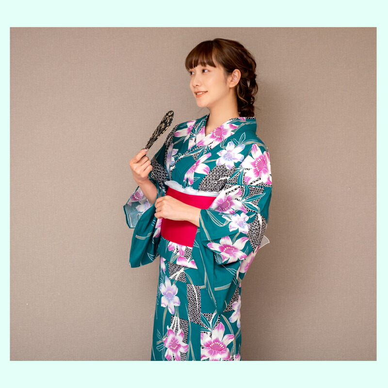 激安正規 浴衣 大人 単品 レディース レトロ モダン 仕立て上り品 