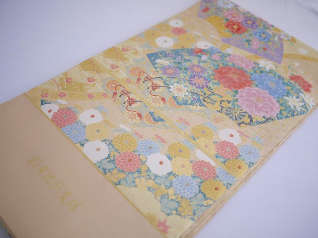 西陣袋帯 お洒落 着物 正絹 かわいい 花柄 おしゃれ 和小物 和装 カラー プレゼント デザイン メール便不可 トッカ 送料無料 送料込み｜浴衣 七五三 安売り天国とせん