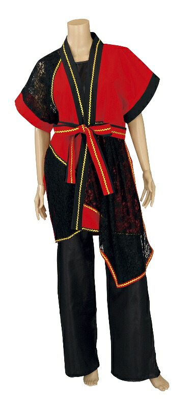 祭り衣裳 よさこい衣裳(赤黒) 酉印 取り寄せ商品 よさこい 阿波踊り 祭り用品 上着のみ 法被 ハッピ 半纏 半天 日本の踊り 掲載 稽古 習い事 詩吟 舞踊 民謡 発表 行事 夏 秋祭り 送料無料 送料込み[tss]｜浴衣 七五三 安売り天国とせん