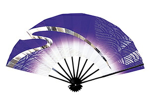 踊り衣裳 舞扇 舞印 紫×白×銀 取り寄せ商品 日本の踊り 掲載 扇子 和雑貨 和風小物 稽古 習い事 舞踊 民謡 発表会《男性用 女性用 メンズ レディース》 メール便不可[tss]