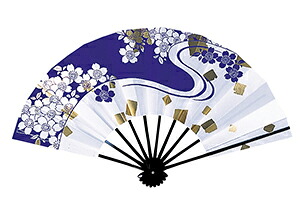 踊り衣裳 舞扇 舞印 紫×白×金 取り寄せ商品 日本の踊り 掲載 扇子 和雑貨 和風小物 稽古 習い事 舞踊 民謡 発表会《男性用 女性用 メンズ レディース》 メール便不可[tss]