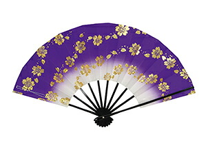 踊り衣裳 舞扇 泉印 紫&times;白&times;金 取り寄せ商品 日本の踊り 掲載 扇子 和雑貨 和風小物 稽古 習い事 舞踊 民謡 発表会《男性用 女性用 メンズ レディース》 メール便不可[tss]｜浴衣 七五三 安売り天国とせん
