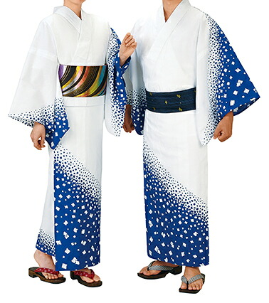 踊り衣裳 反物 大印 本絵羽ゆかた 白&times;青 取り寄せ商品 日本の踊り 掲載 踊り絵羽 稽古 習い事 舞踊 民謡 浴衣 盆踊り《男性用 女性用 メンズ レディース》 メール便不可[tss]｜浴衣 七五三 安売り天国とせん