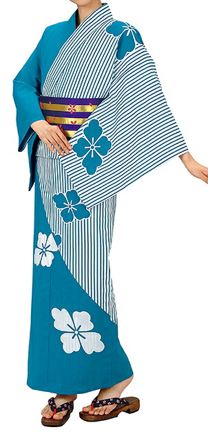 踊り衣裳 反物 大印 本絵羽ゆかた 白&times;青緑 取り寄せ商品 日本の踊り 掲載 踊り絵羽 稽古 習い事 舞踊 民謡 浴衣 盆踊り《男性用 女性用 メンズ レディース》 メール便不可[tss]｜浴衣 七五三 安売り天国とせん