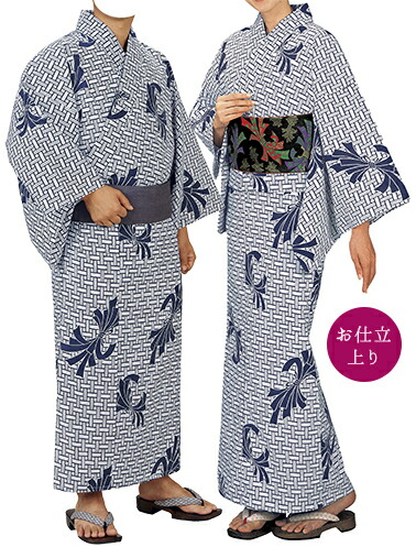 踊り衣裳 お仕立上り浴衣 東印 お揃いゆかた 裄長キング巾 白×紺 取り寄せ商品 日本の踊り 掲載 踊り絵羽 稽古 習い事 舞踊 民謡 浴衣 盆踊り《男性用 女性用 メンズ レディース》 メール便不可[tss]