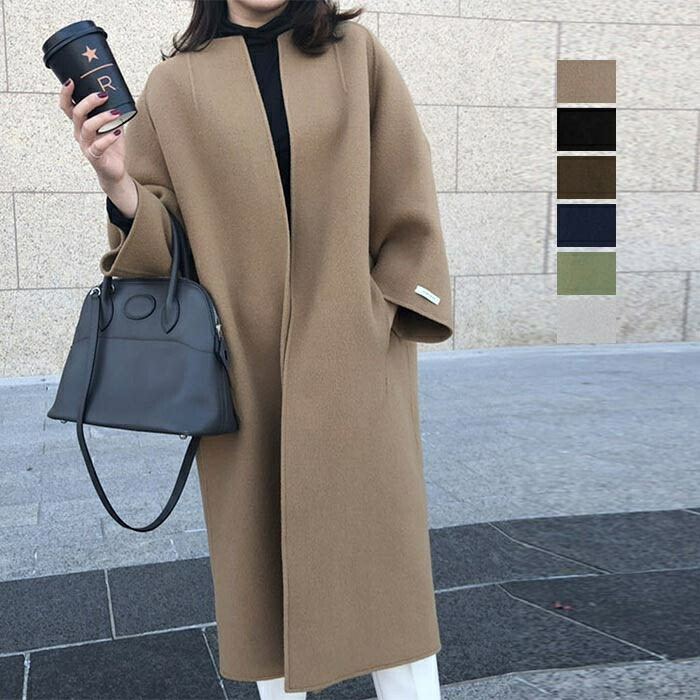 ADORE トレンチコート　38 ノーカラー　ロングジャケット 楽天市場】コート レディース ウール調 ロングコート コート