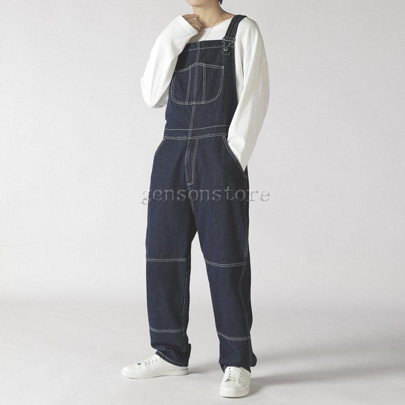 大層らしい櫂 メンズ ジーンズ 春新作 繋ぎ ジーンズ オールインワン デニム やり方服 細工物 ゆったり 引っ切りない 大層らしい大きさ アメカジ サロペットパンツ