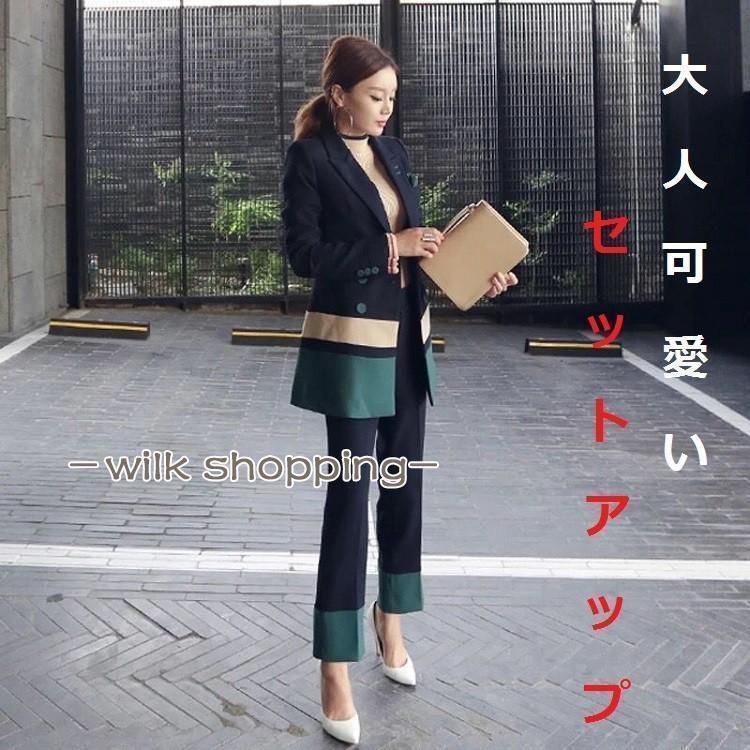 レディース 上下仕掛ける 背広 セットアップ ズボン下背広 成年者 窈窕たる 今めかしい 背広 ロング 入園式 卒式 通い 執務室