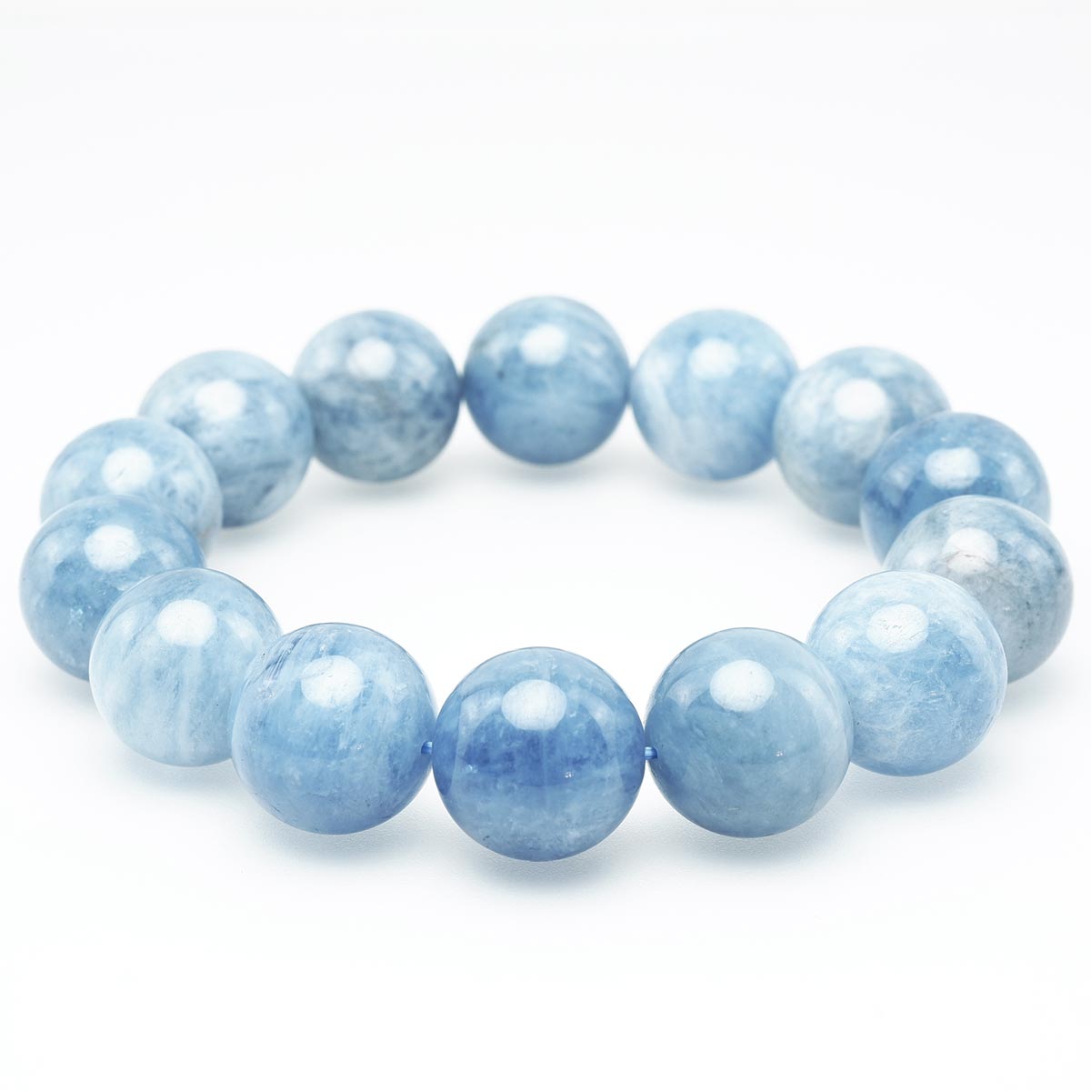 アクアマリン ブレスレット 16mm aqua marine ブレス bracelet メンズ レディース 3月の誕生石 一点物 111-243