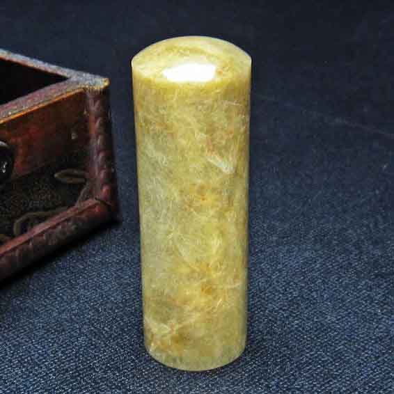 楽天市場】ルチルクォーツ 印鑑 直径約31ミリ 約165グラム【置物 原石