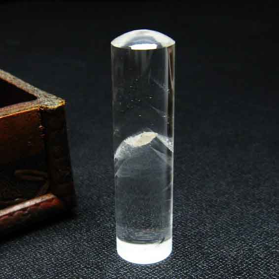 スーパーファントム 印材 15mm 水晶 ファントムクォーツ 実印 銀行印 一点物 147-33｜天然石・パワーストーンの東昇