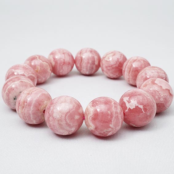 インカローズ ブレスレット 16mm inca rose インカの薔薇 ロードクロサイト ブレス 菱マンガン鉱 天然 メンズ レディース 一点物 111-475