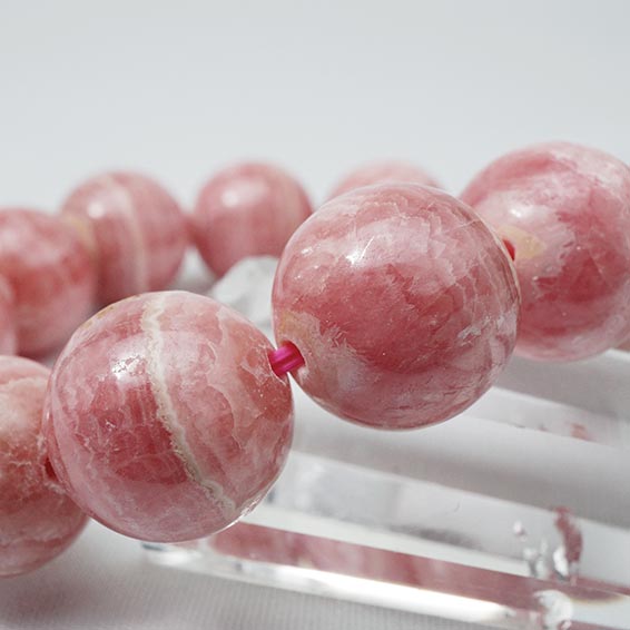インカローズ ブレスレット 16mm ロードクロサイト ブレス inca rose インカの薔薇 菱マンガン鉱 天然 メンズ レディース 一点物 111-484