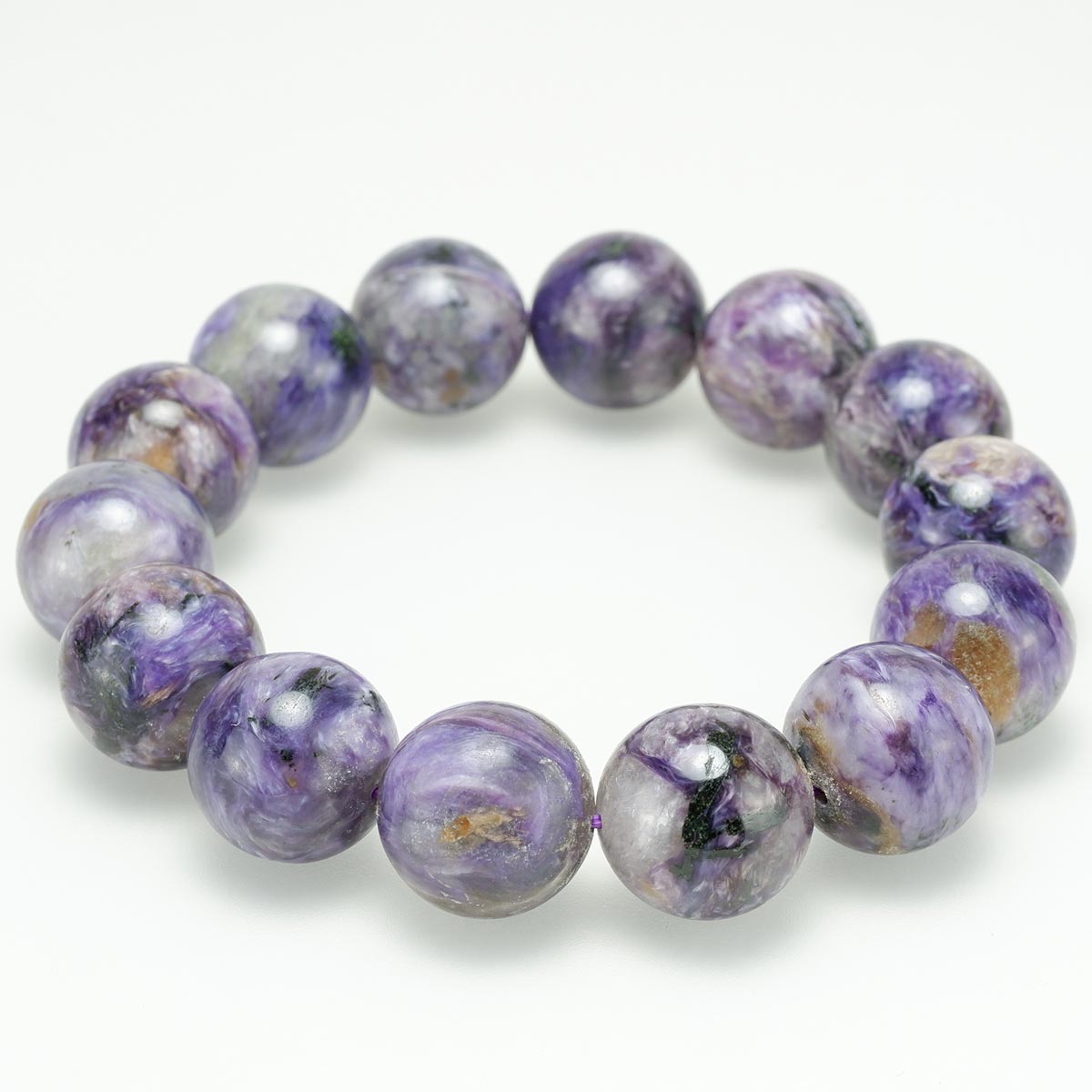 チャロアイト ブレスレット 16mm charoite bracelet チャロ石 ブレス パープル メンズ レディース パワーストーン 天然石 一点物 [送料無料] 211-762
