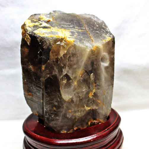 1.8Kg スモーキークォーツ 原石 虹入り 置物 smoky quartz 茶水晶 けむり水晶 パワーストーン 天然石 一点物 送料無料 281-74｜天然石・パワーストーンの東昇